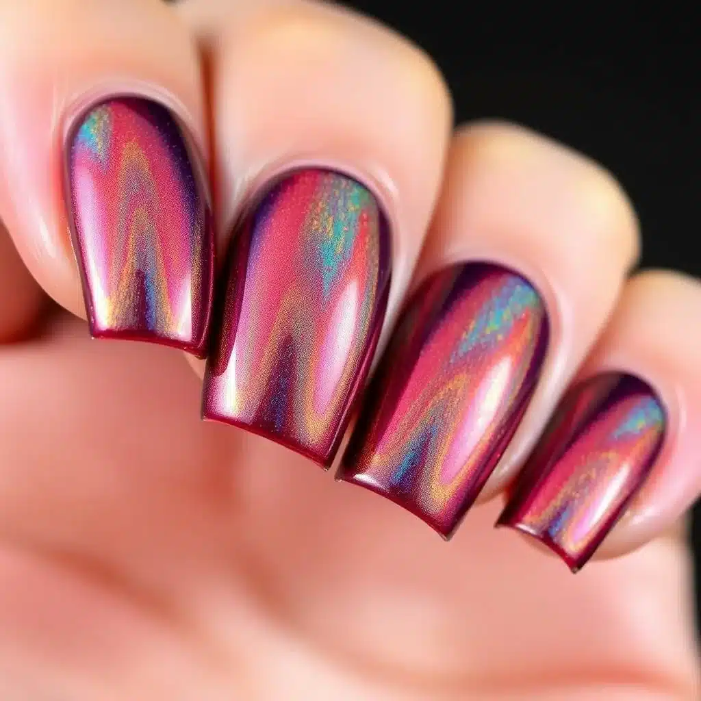 Rich red nails