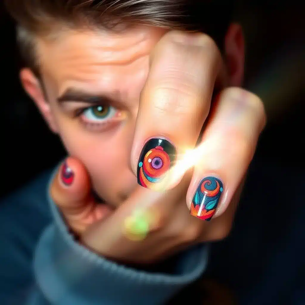 Grunge nail art men