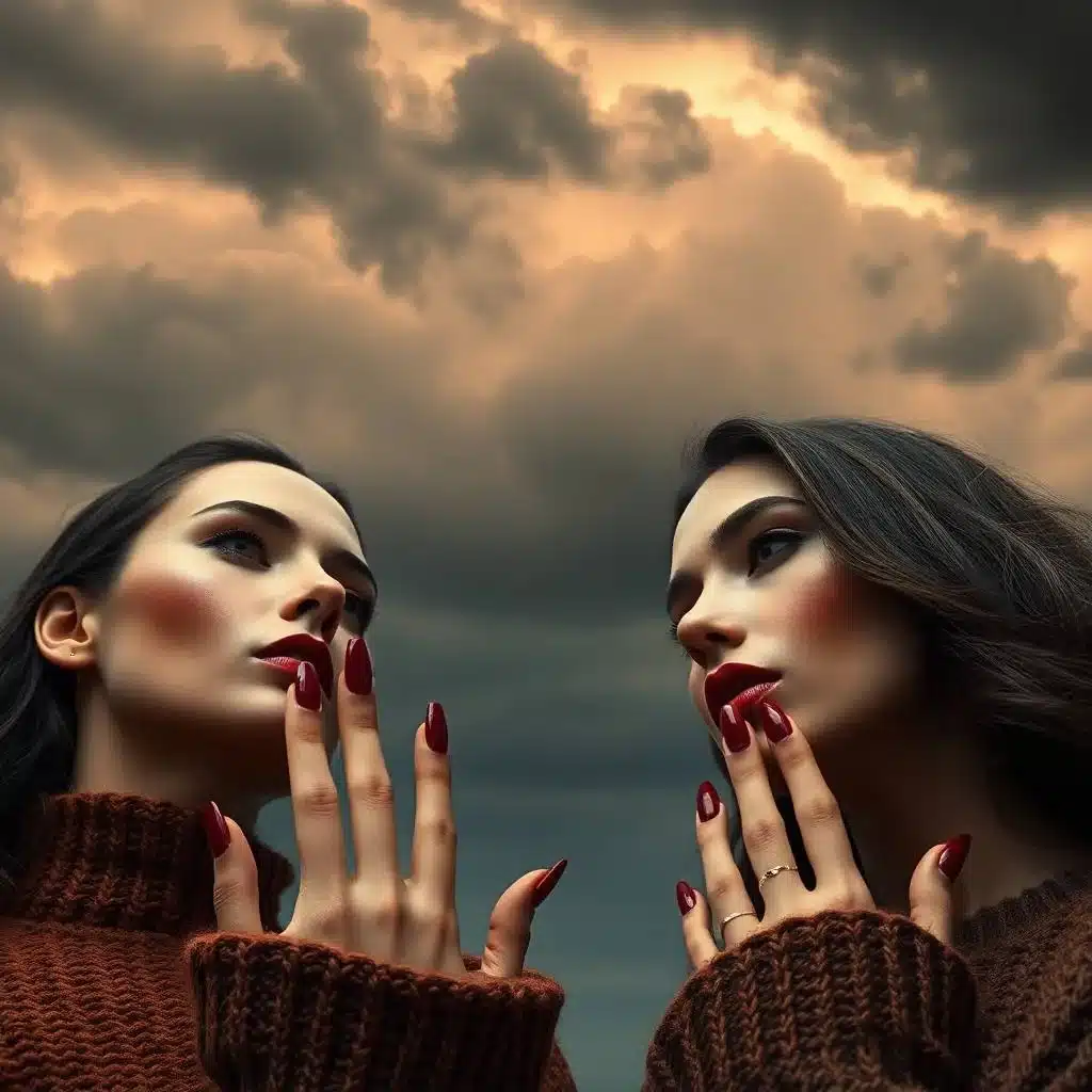 Vampy burgundy nails