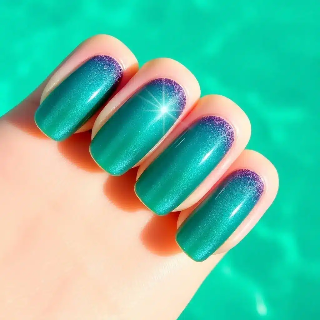 Ocean-inspired manicure