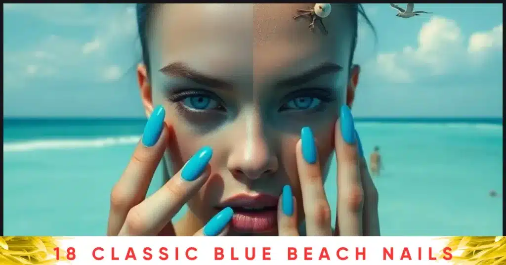 Blue Beach Nails