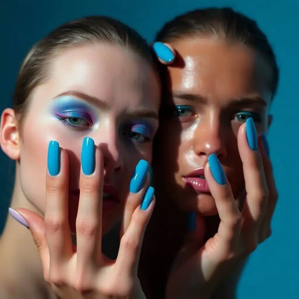 Ocean Blue Nails