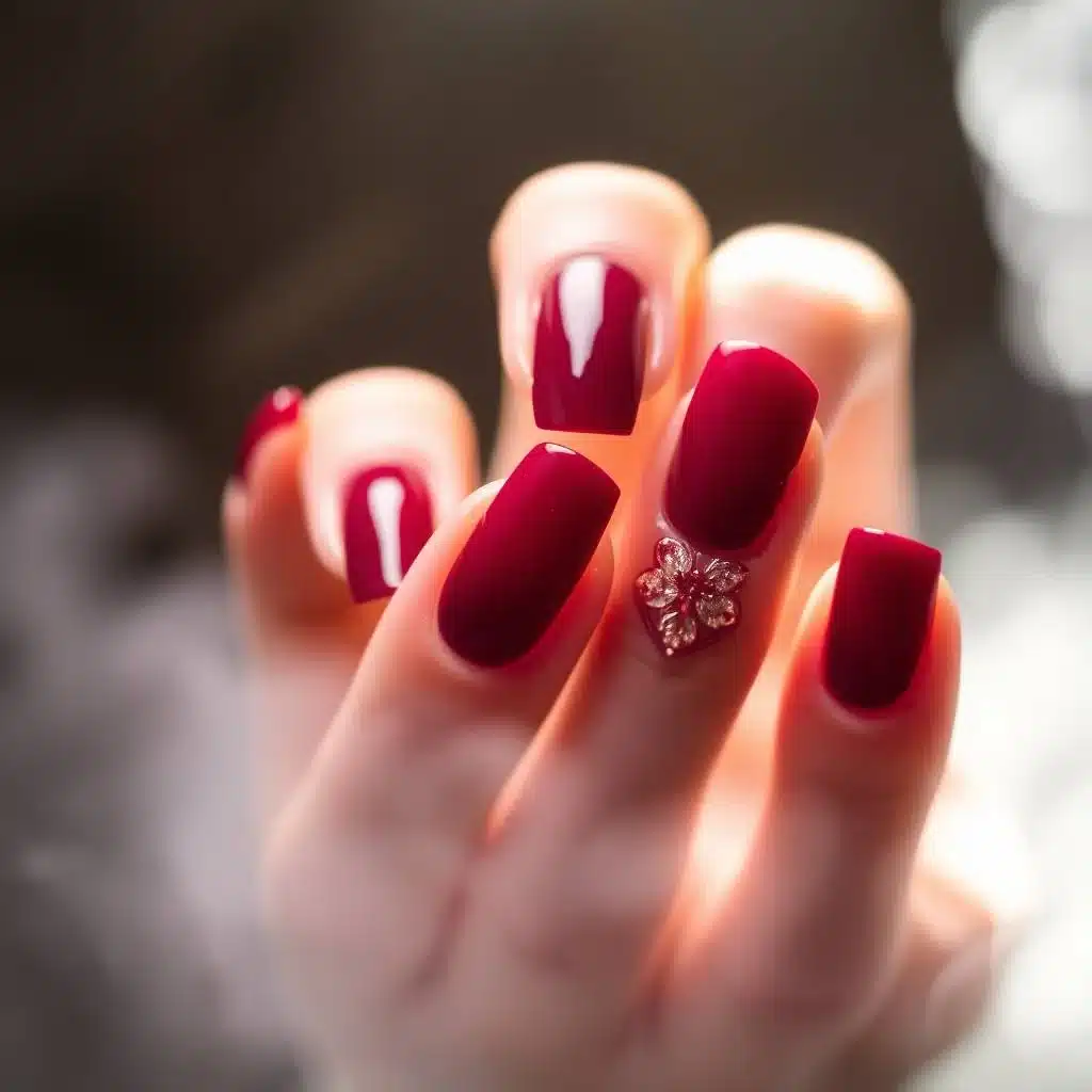 Pearl burgundy nails
