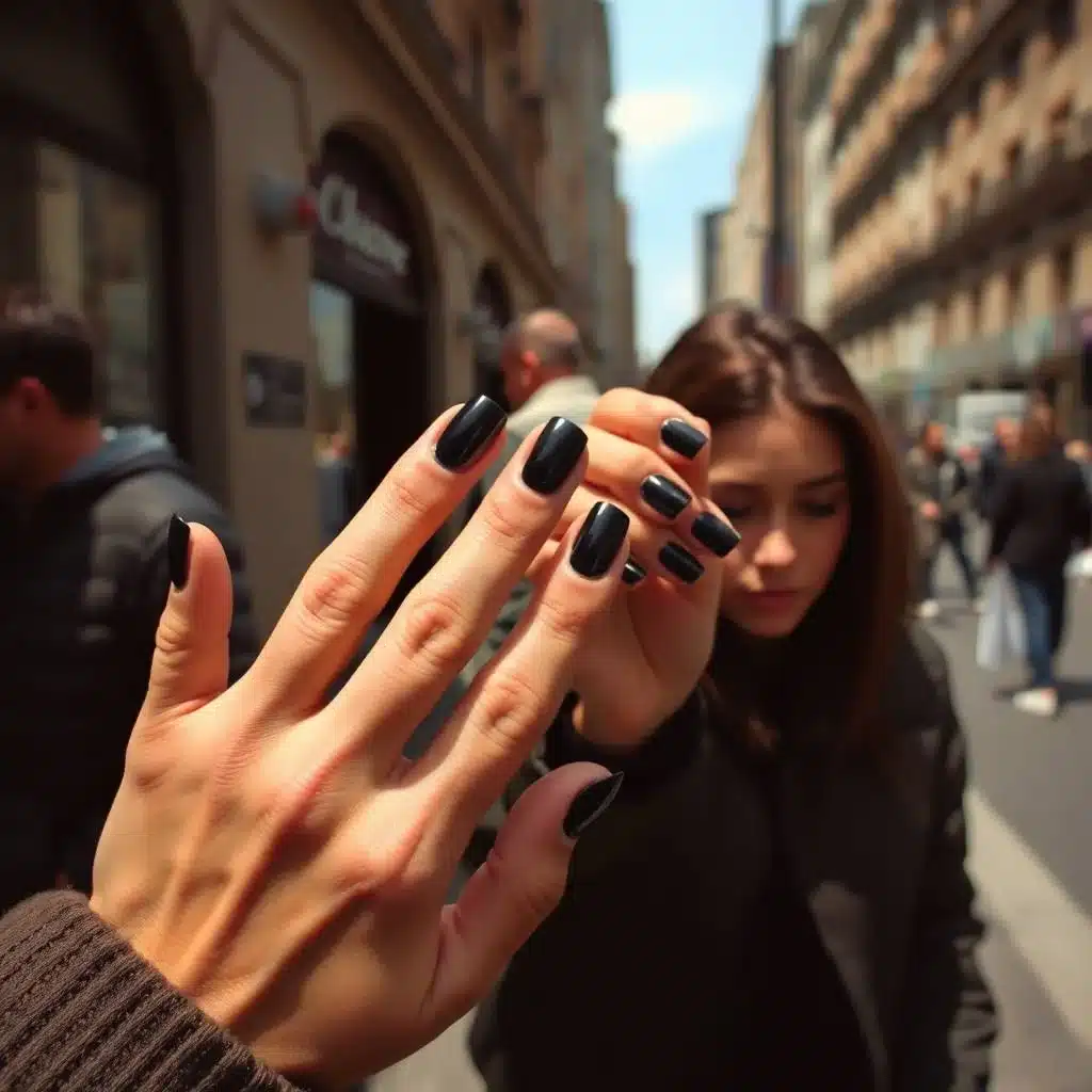 Negative space nails