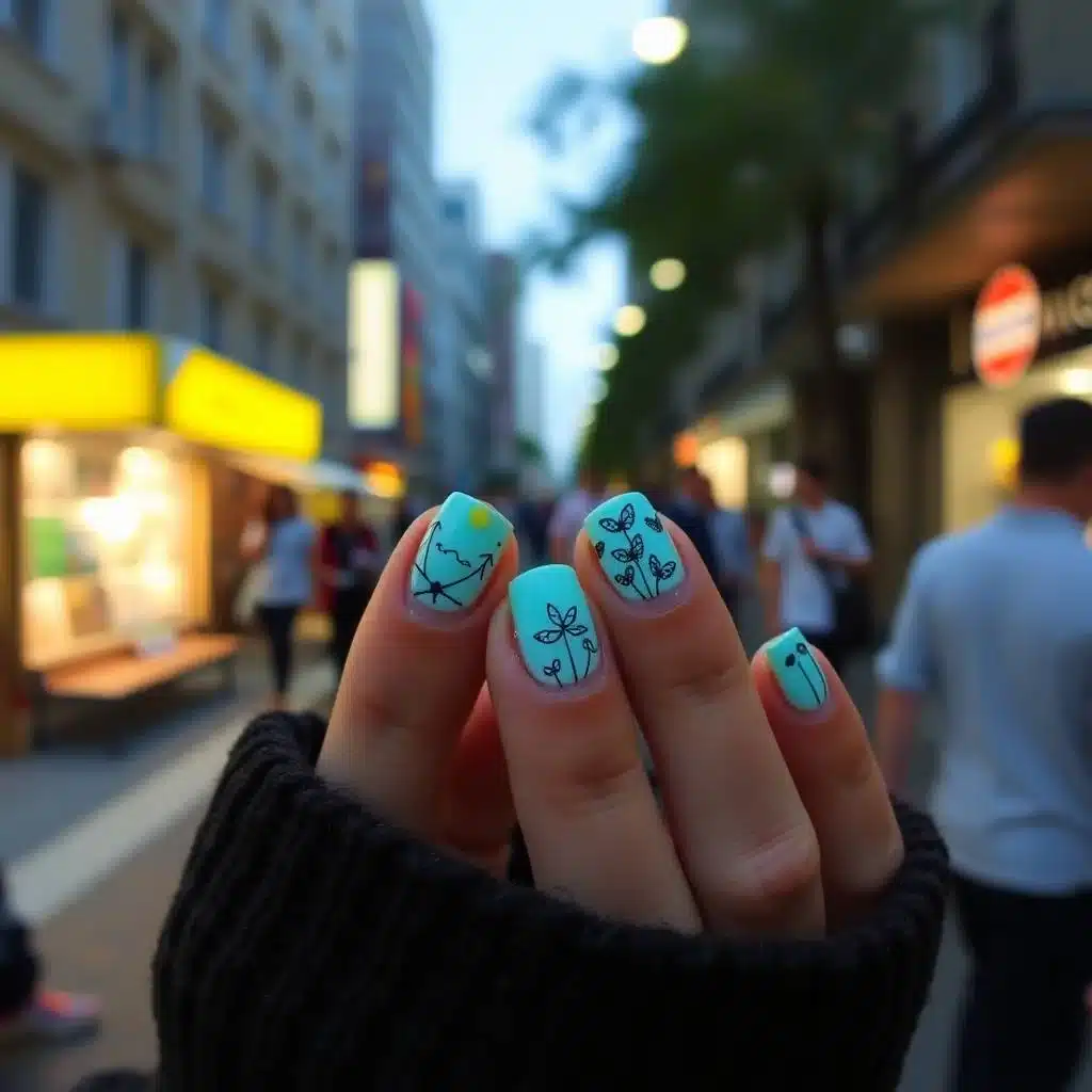 Polka dot nails
