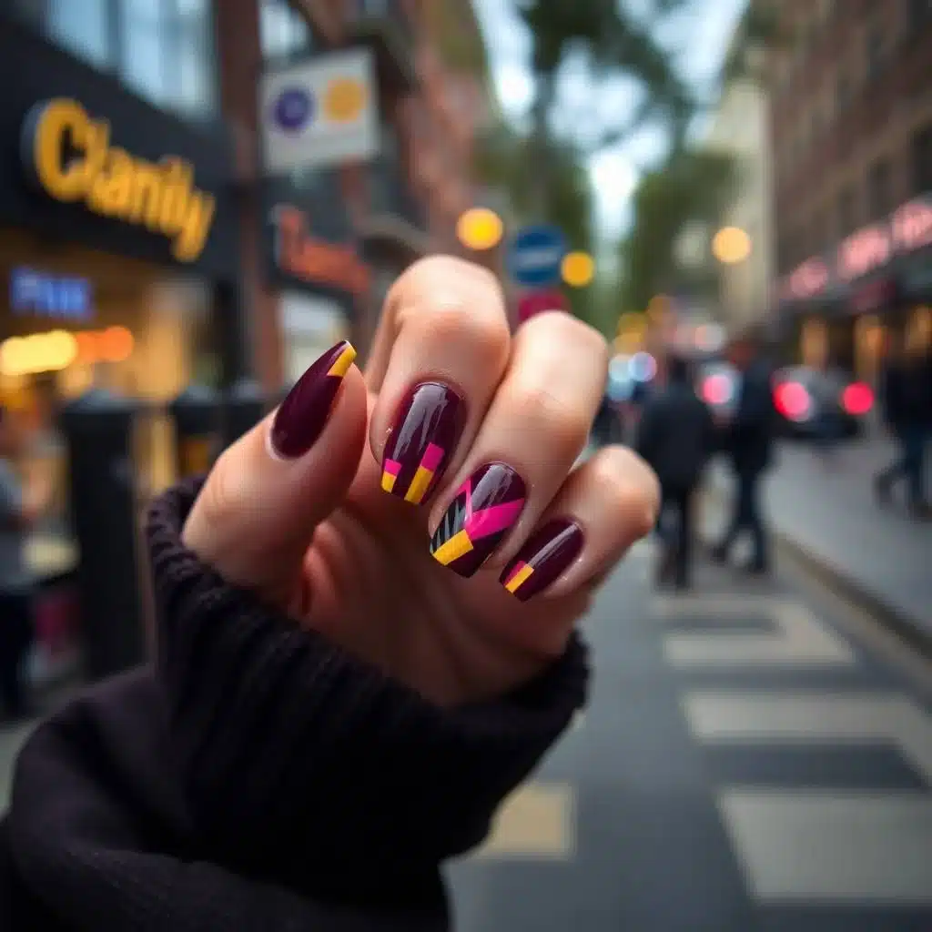 Holiday burgundy nails