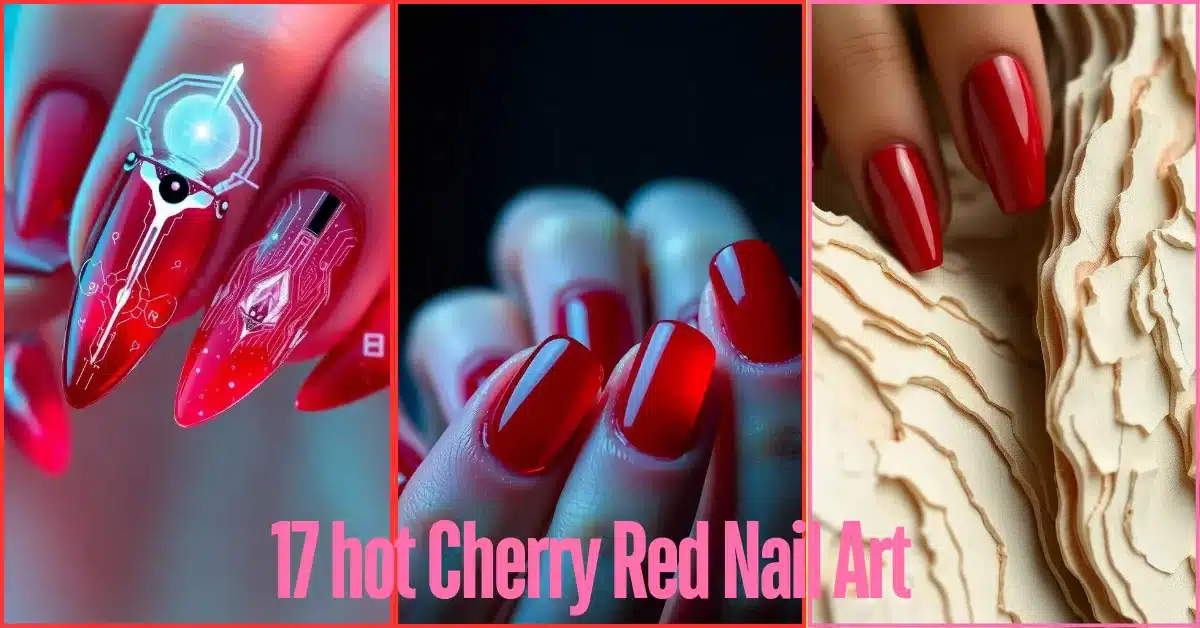 Cherry Red Nail Art