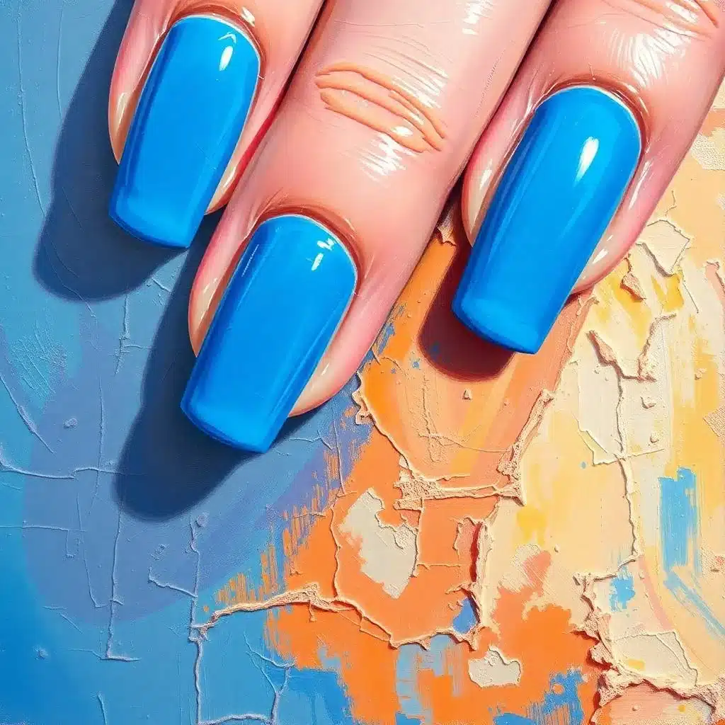 Crystal blue nails