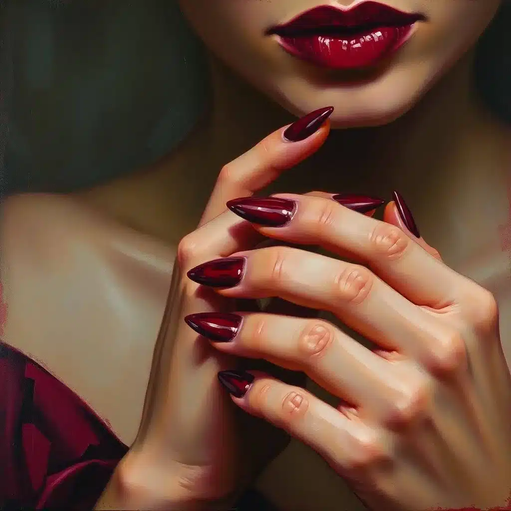 Wine glass nail art