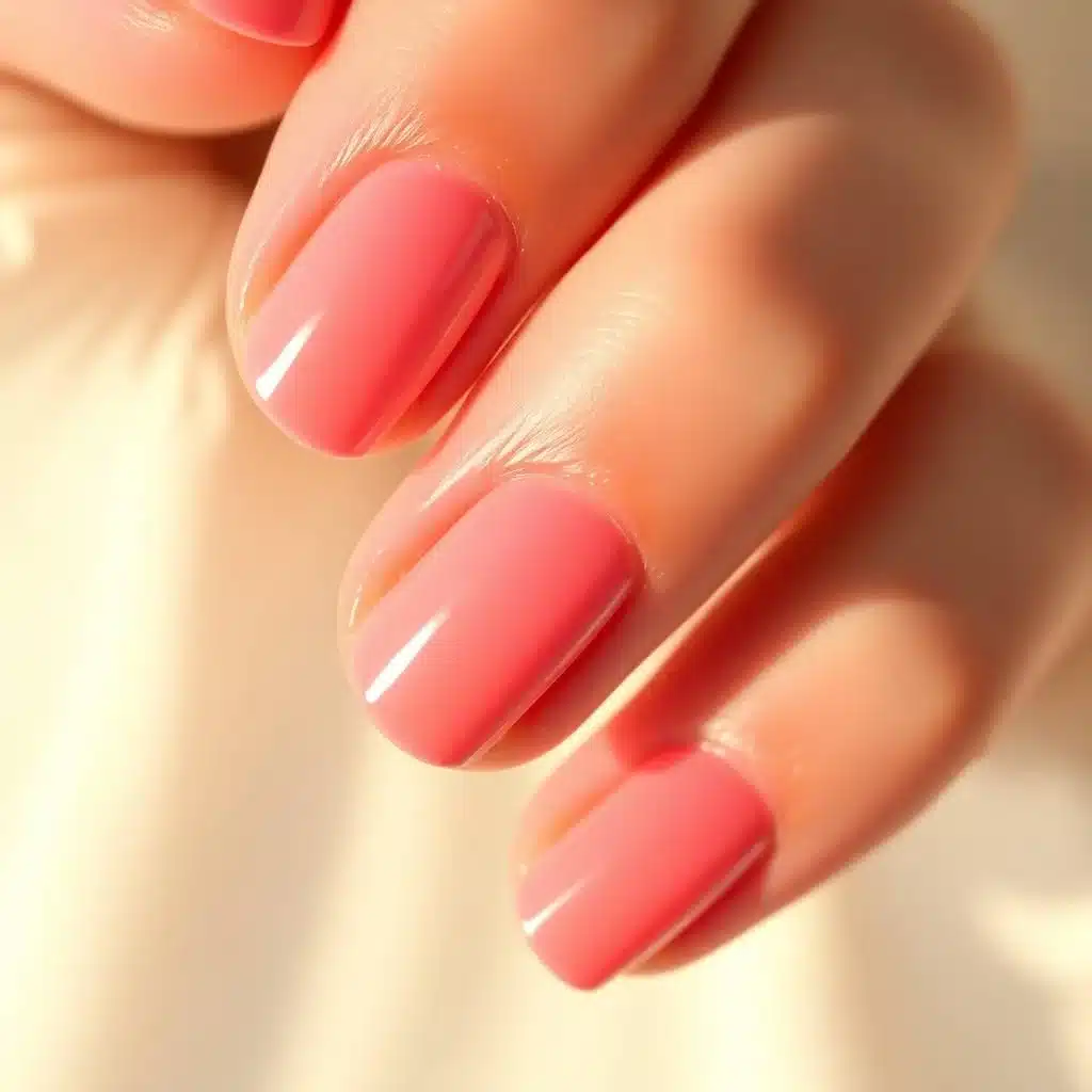 Peach nail polish