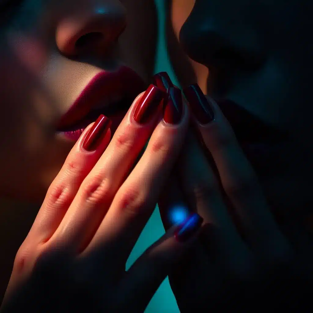 Burgundy nail art designs