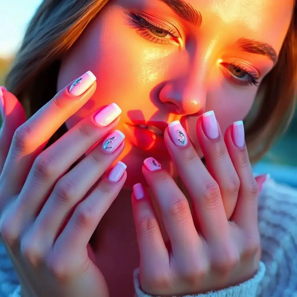 Dip powder overlay nails