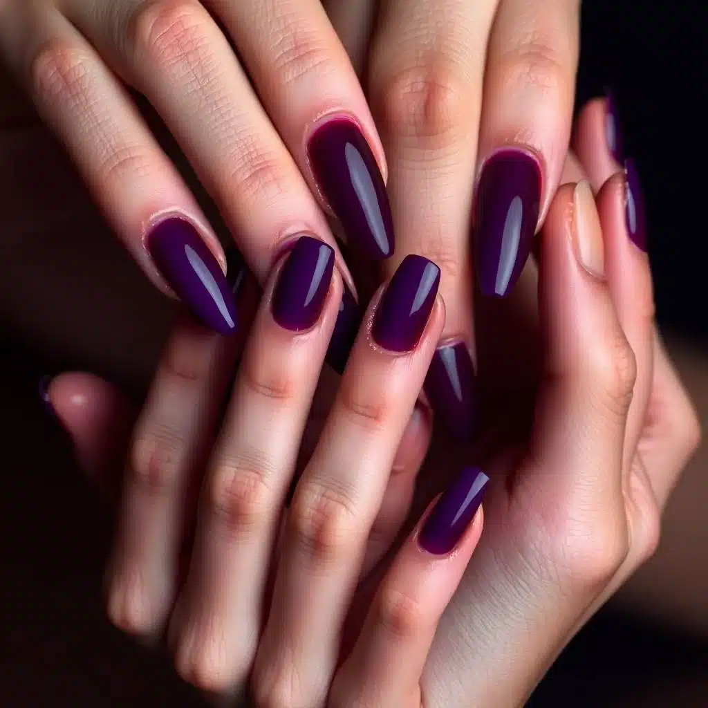 Maroon Stiletto Nails