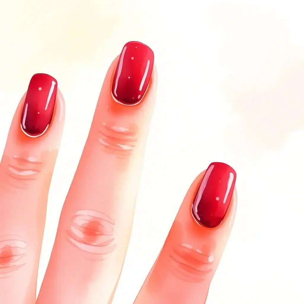 Burgundy ombré nails