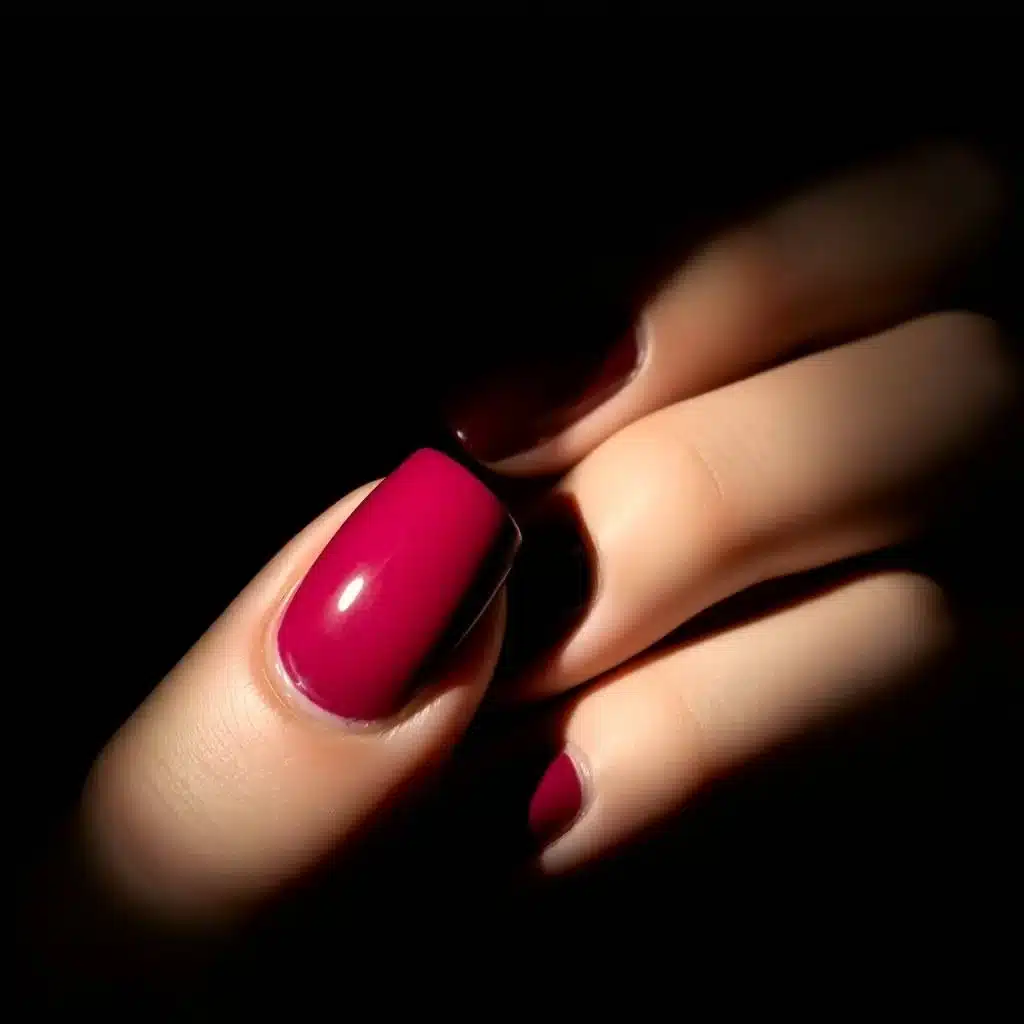 Glitter burgundy nails