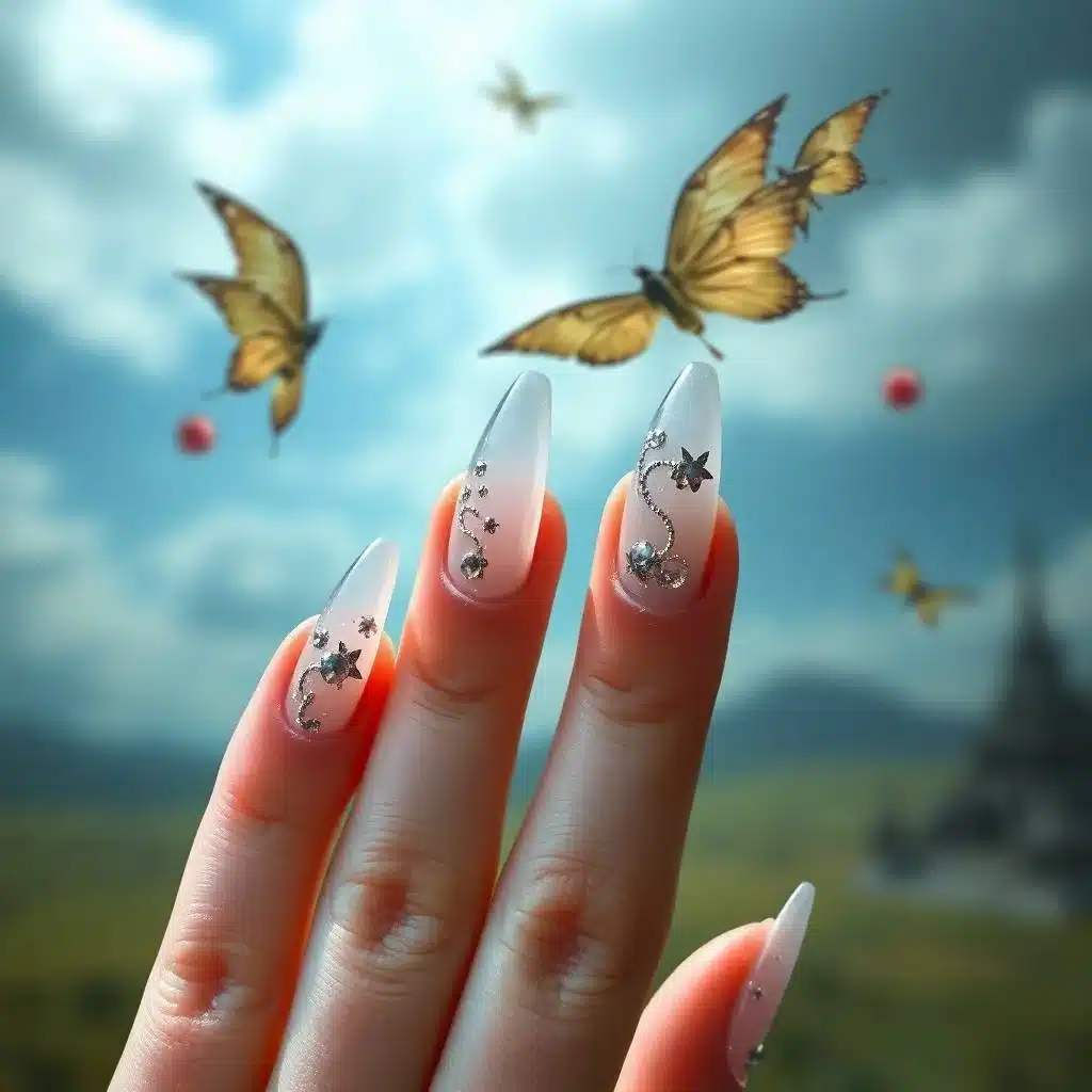 Short French manicure