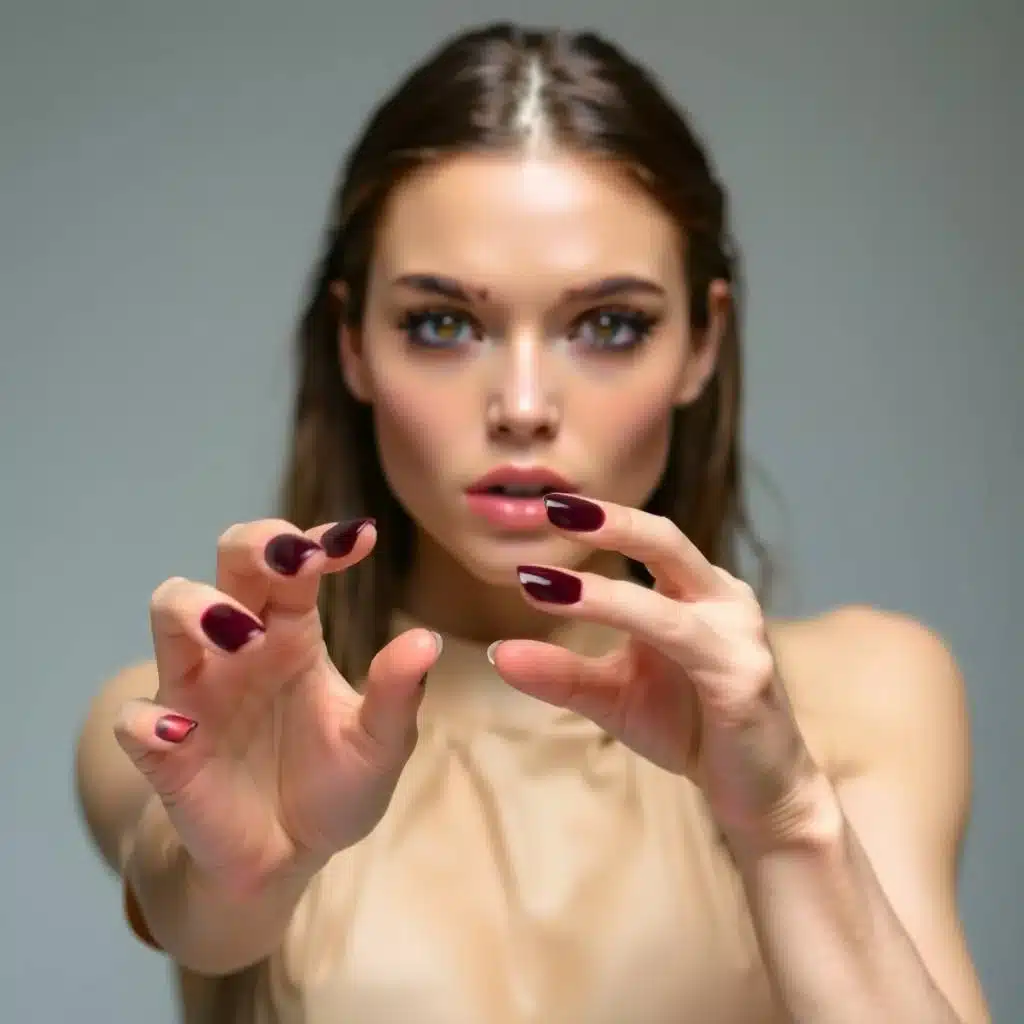 Winter wine French manicure