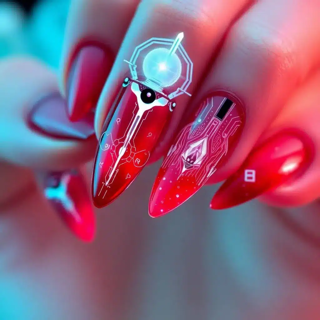 Cherry Red Nail Art
