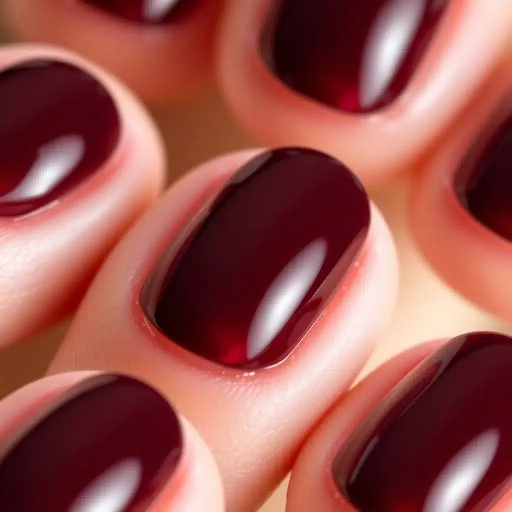 Matte burgundy nails