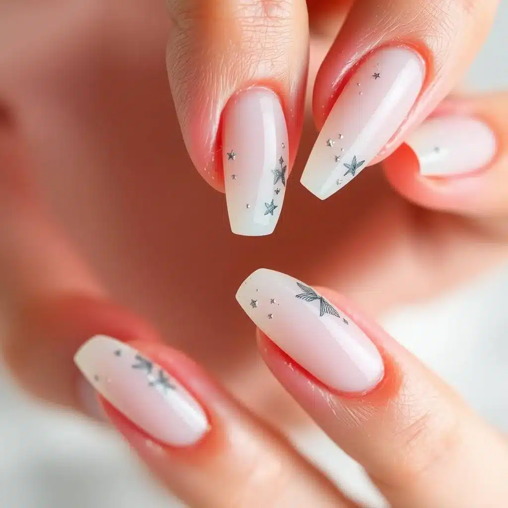 Pearl seashell nails