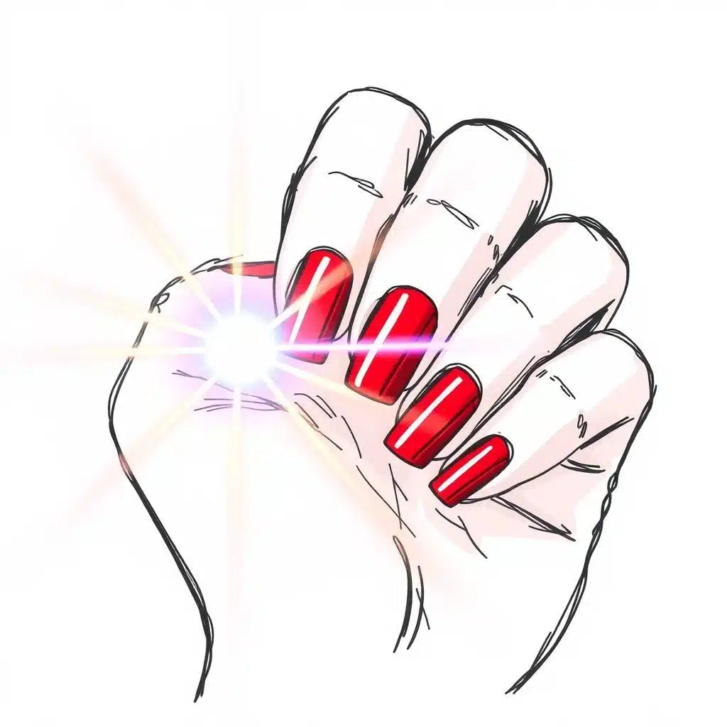 cherry red nails
