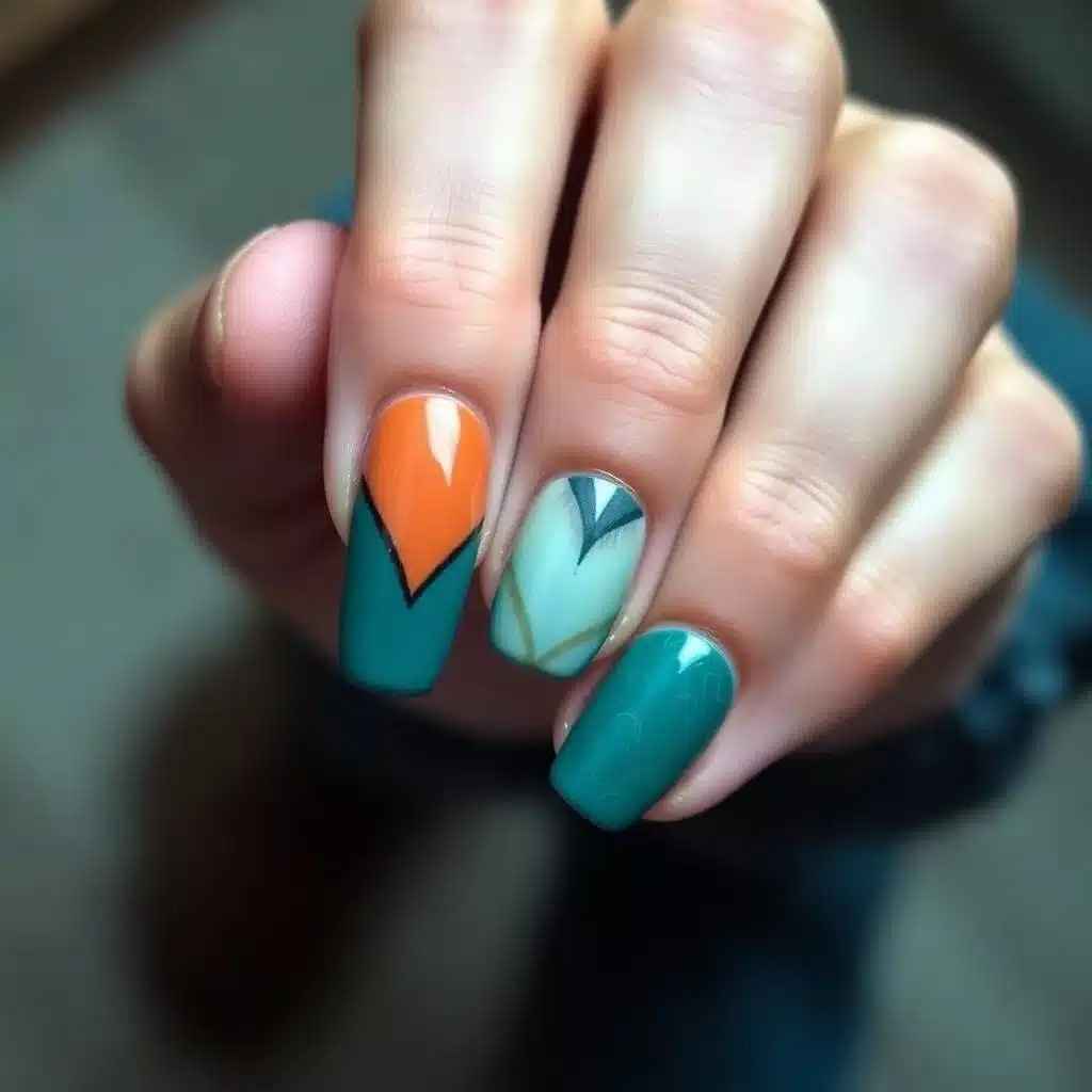 Minimalist male nail art