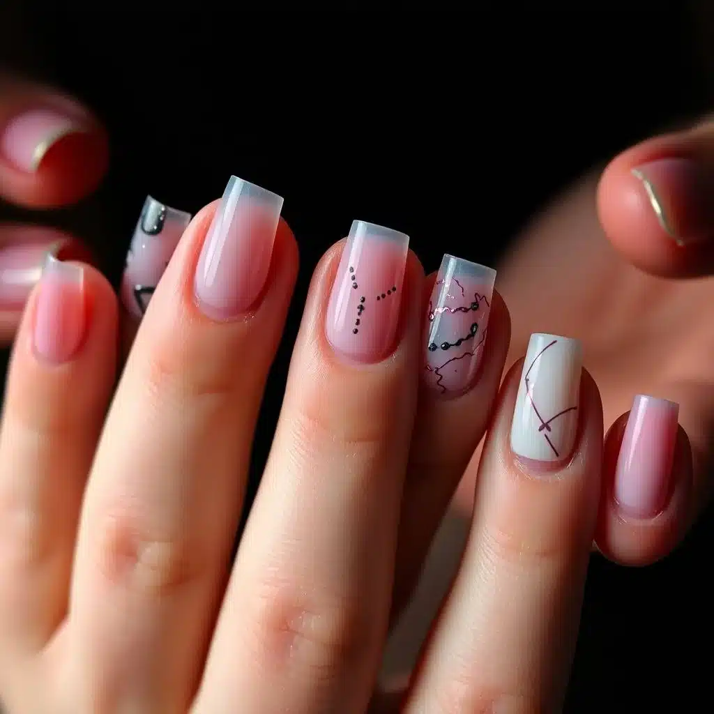 Short French tip nails
