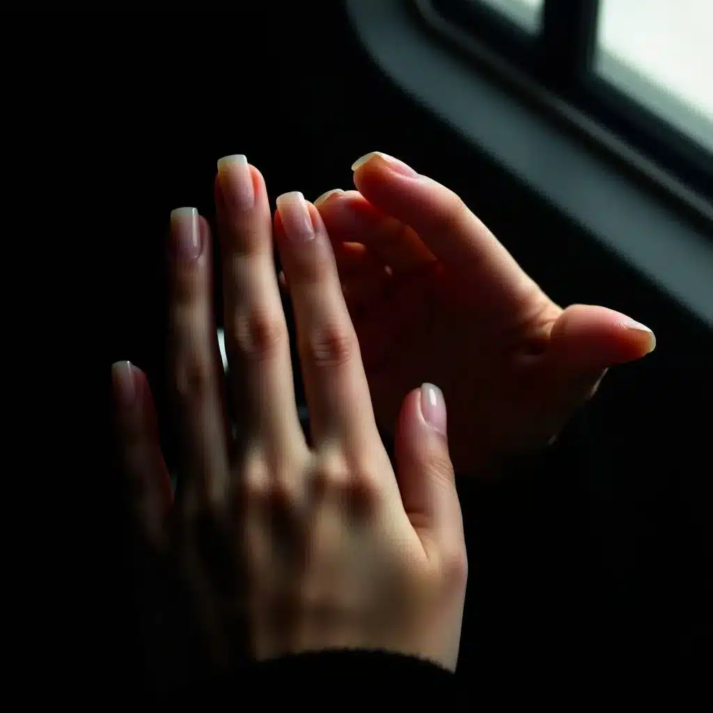 Matte black short nails