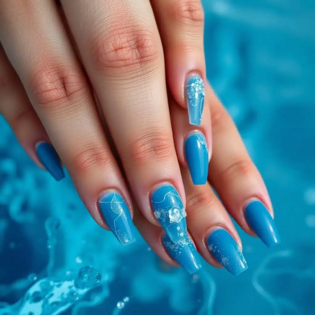 Wave nail art