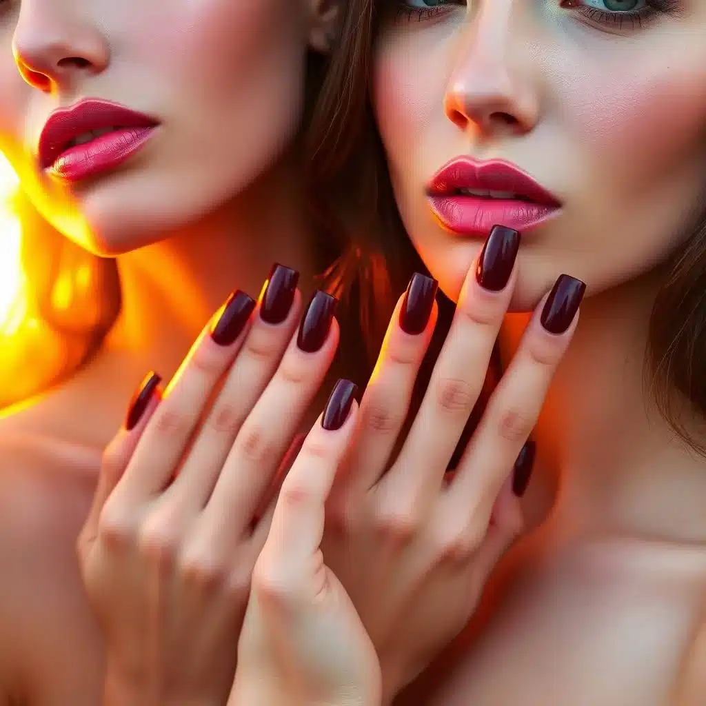 Chocolate cherry nails
