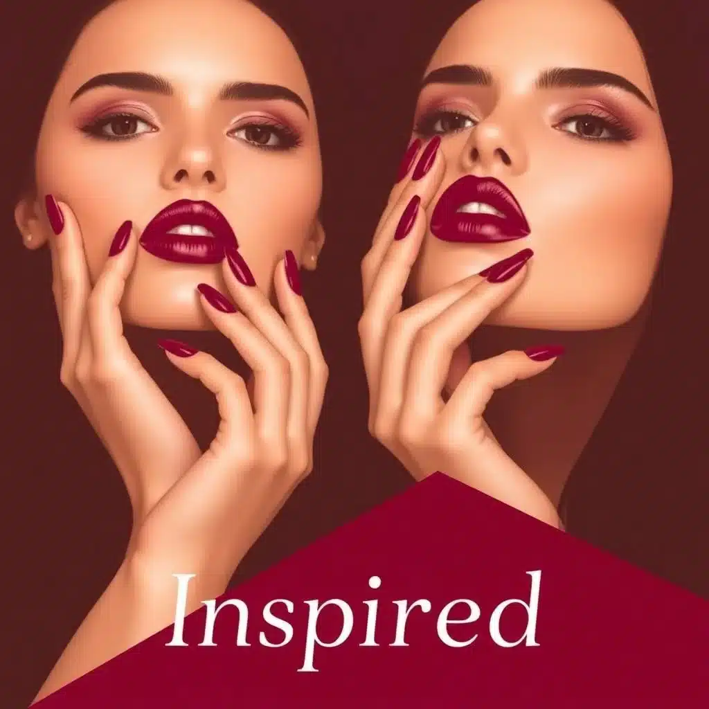 Vampy burgundy nails