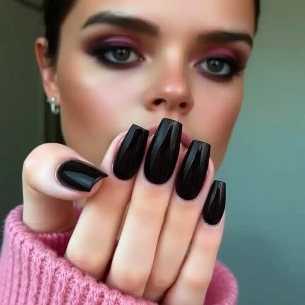 Burgundy ballerina nails