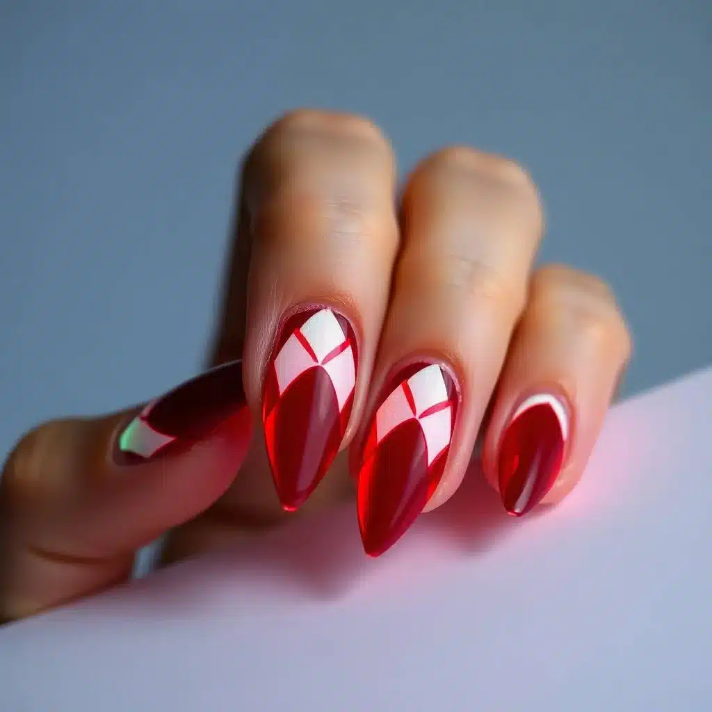 red burgundy nails
