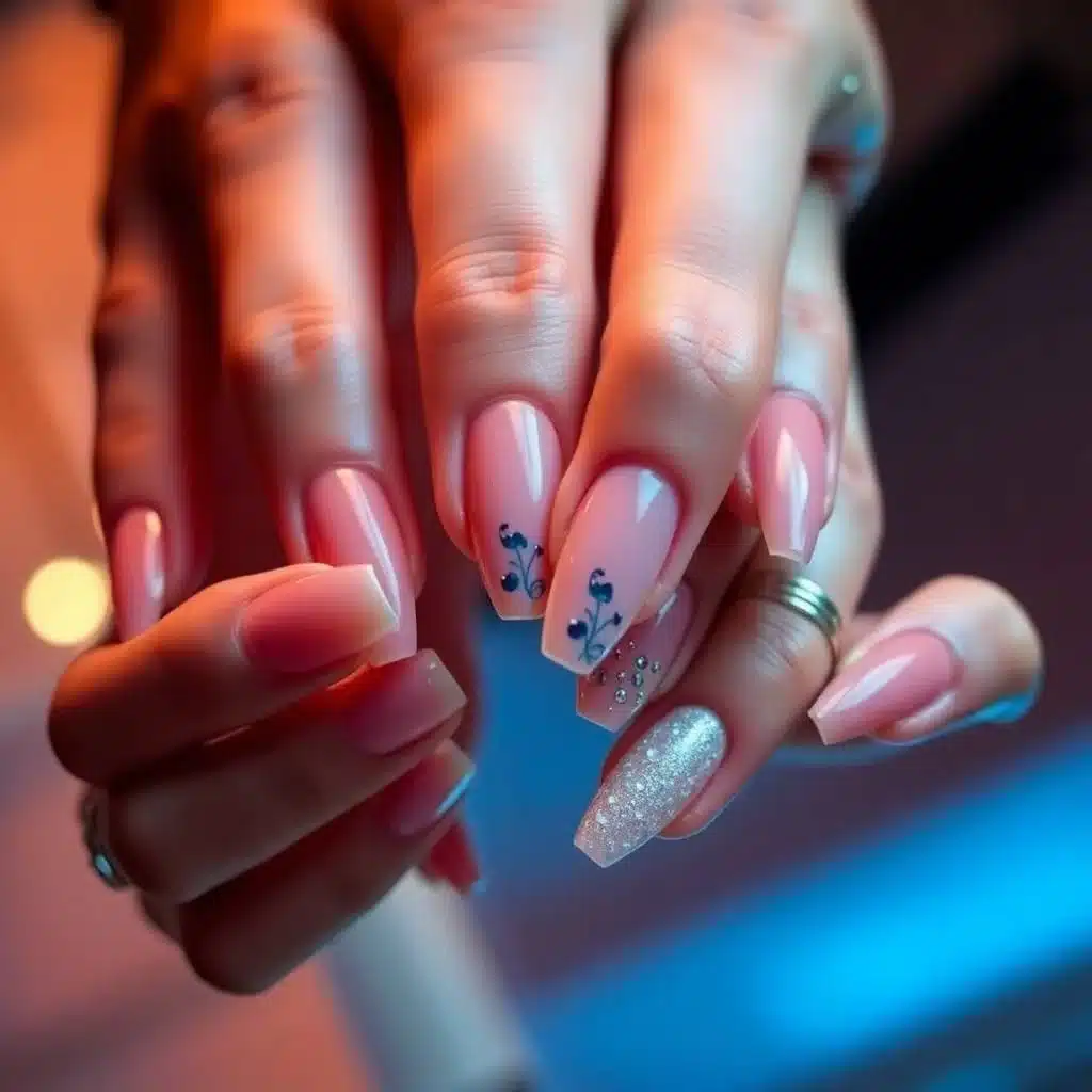 Matte ocean nails