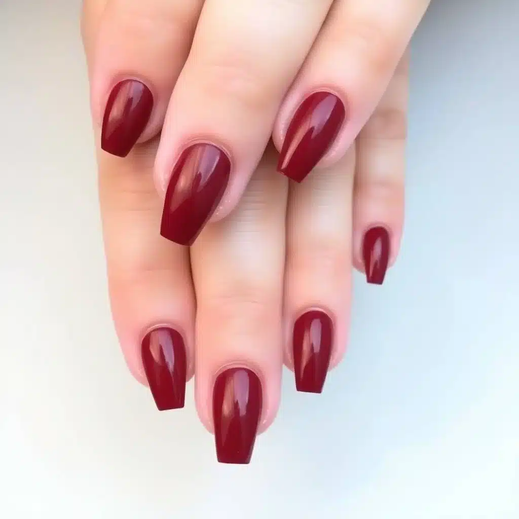 Maroon nails