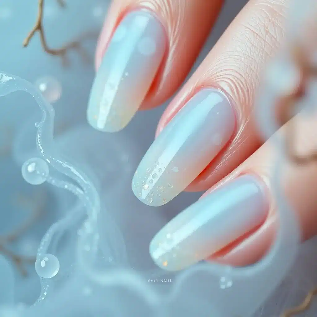 Ombre ocean nails