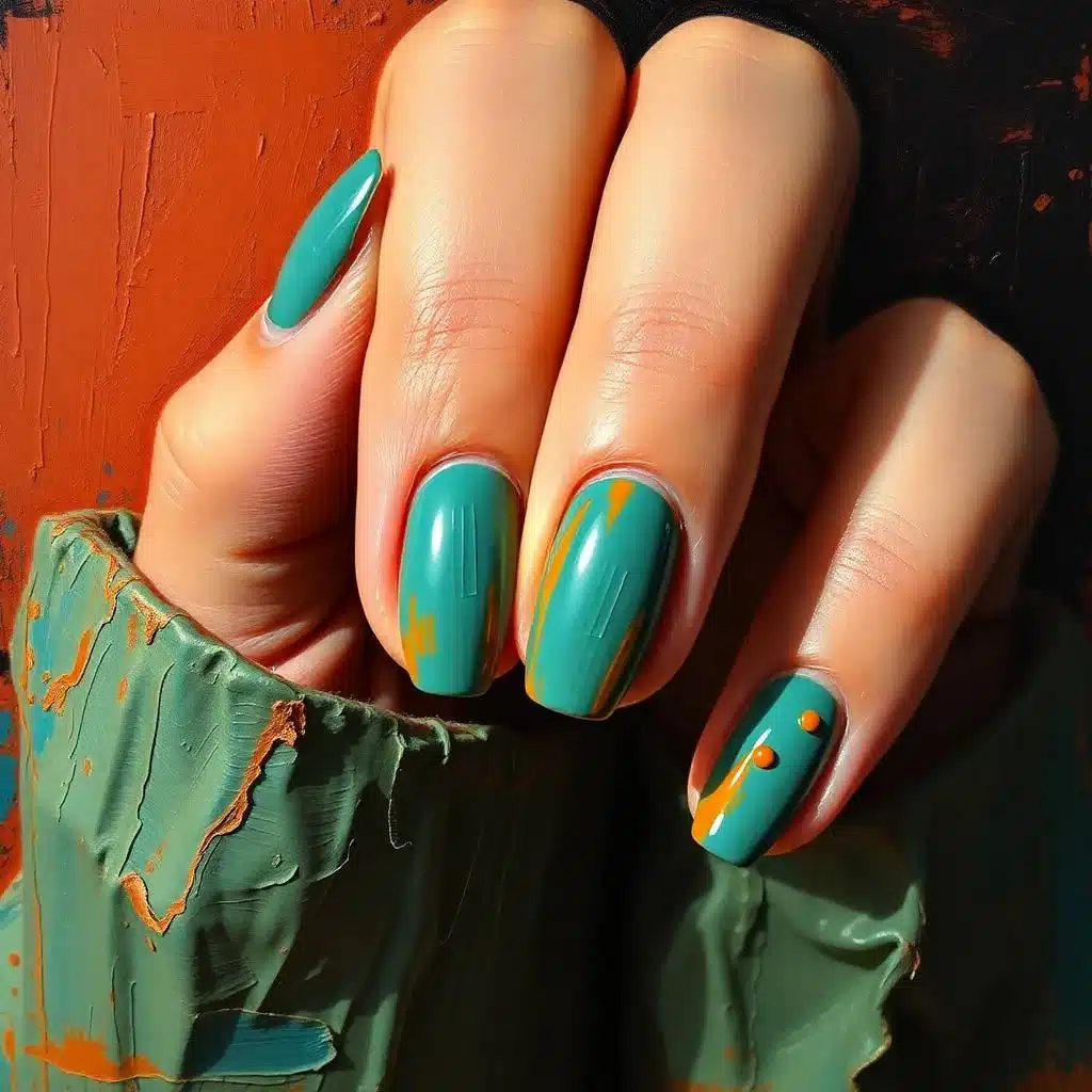 Flamingo nail art

