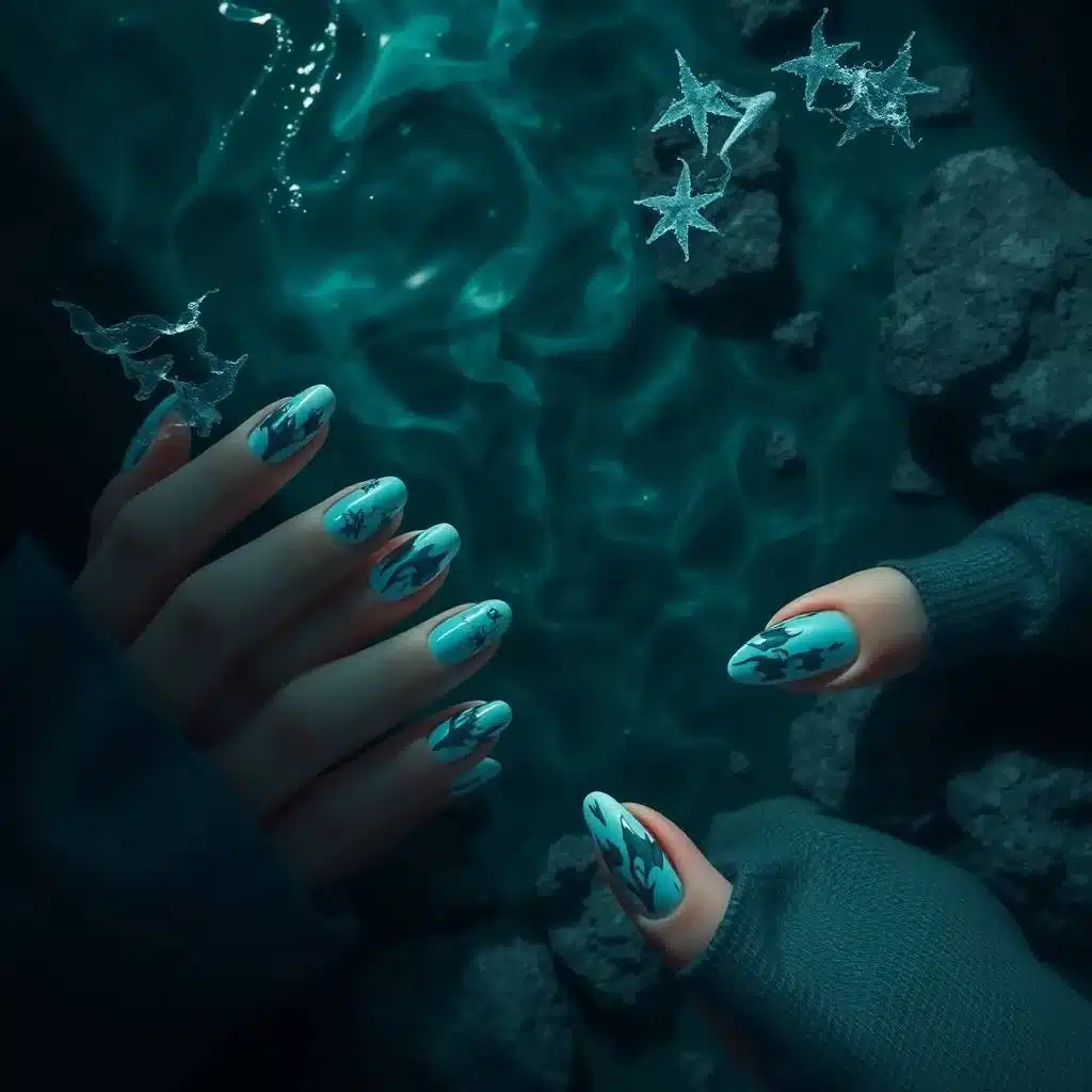 Aqua nails

