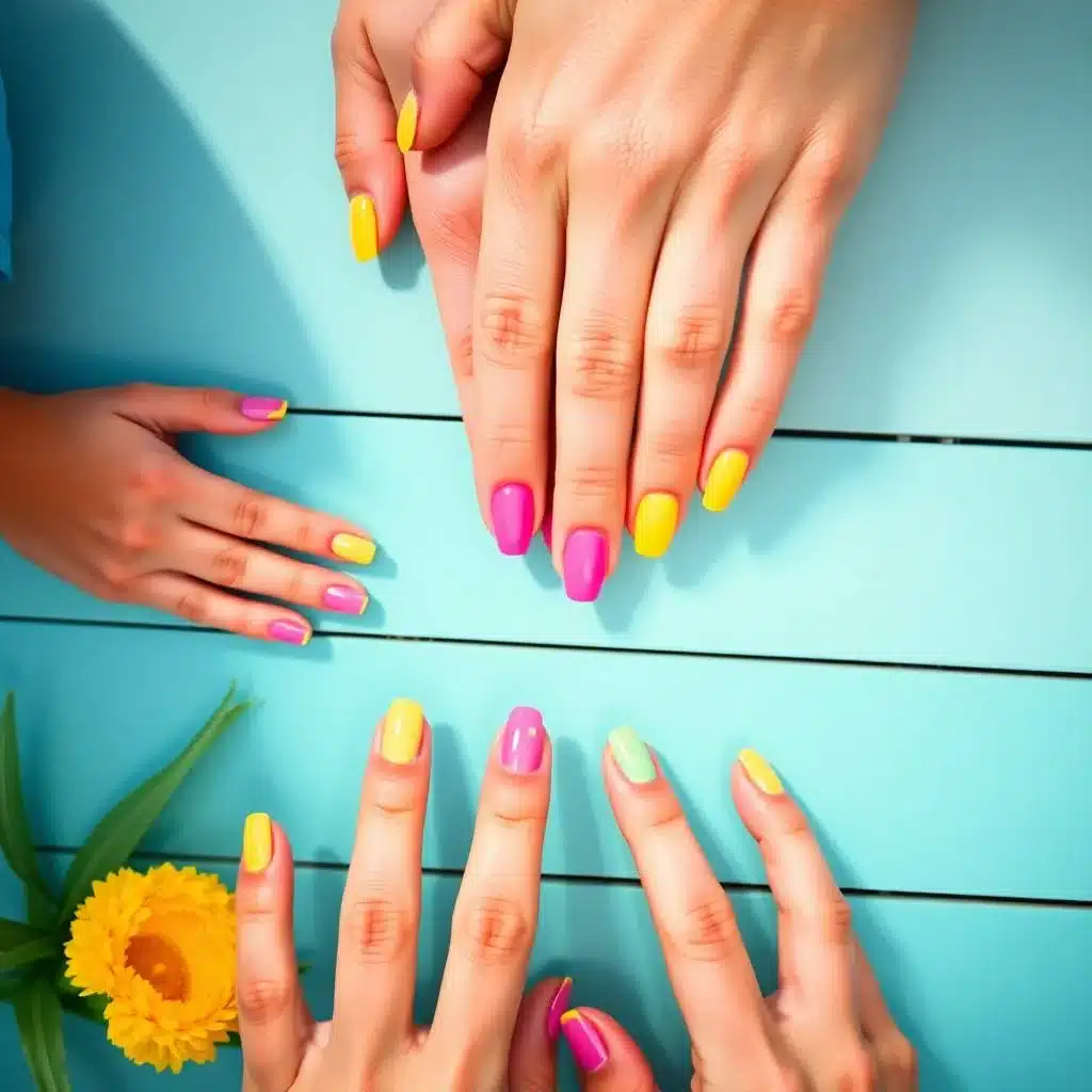 Glitter summer nails

