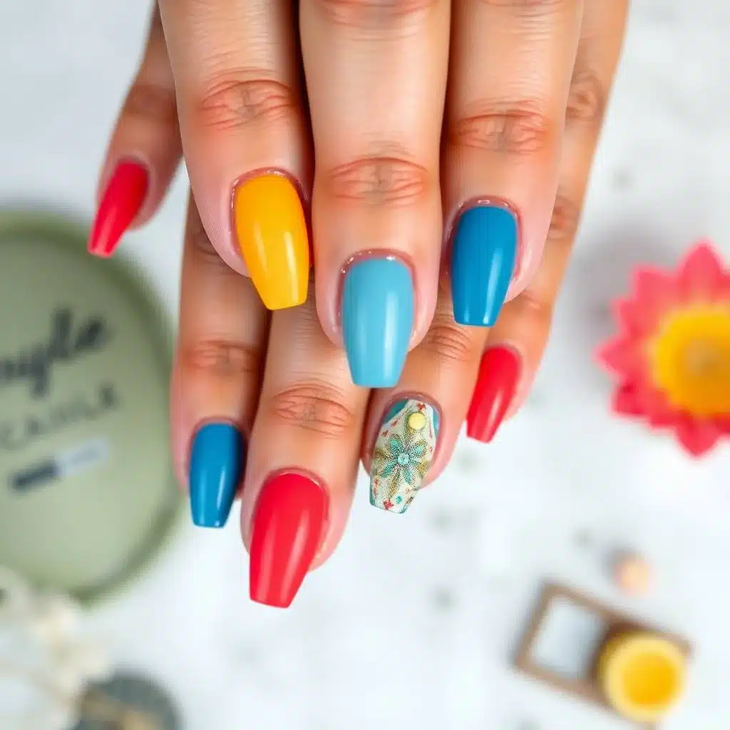 Glitter wave nails
