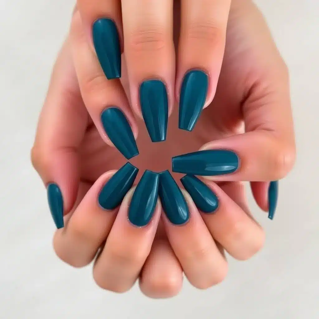 Pistachio green short nails