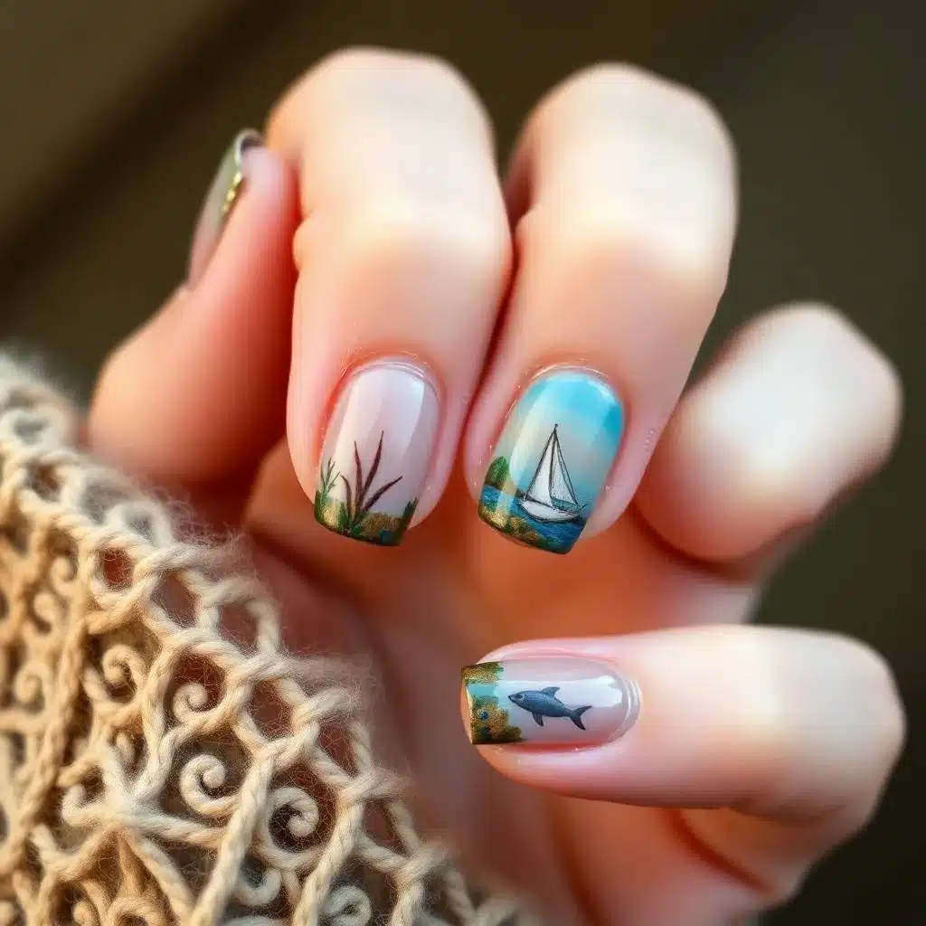 Sandy beige nails

