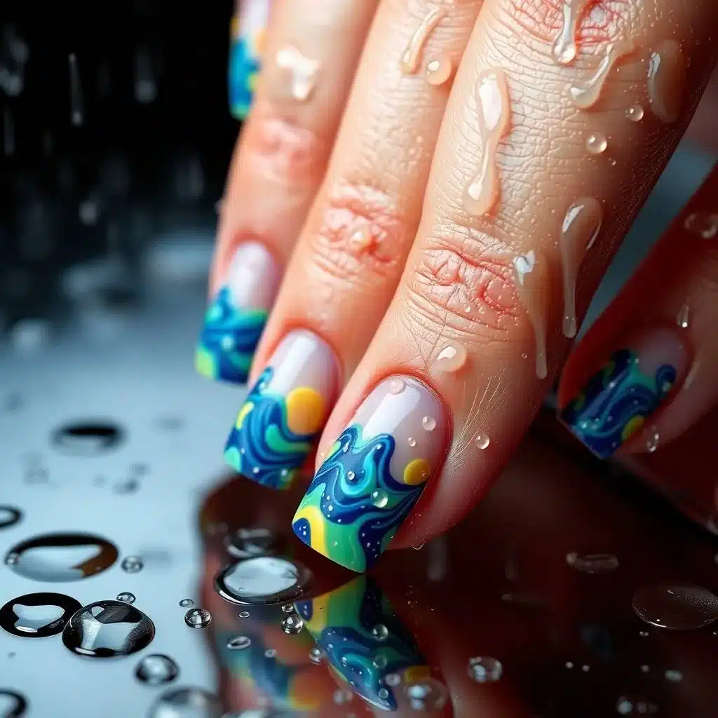 Sea-themed nails