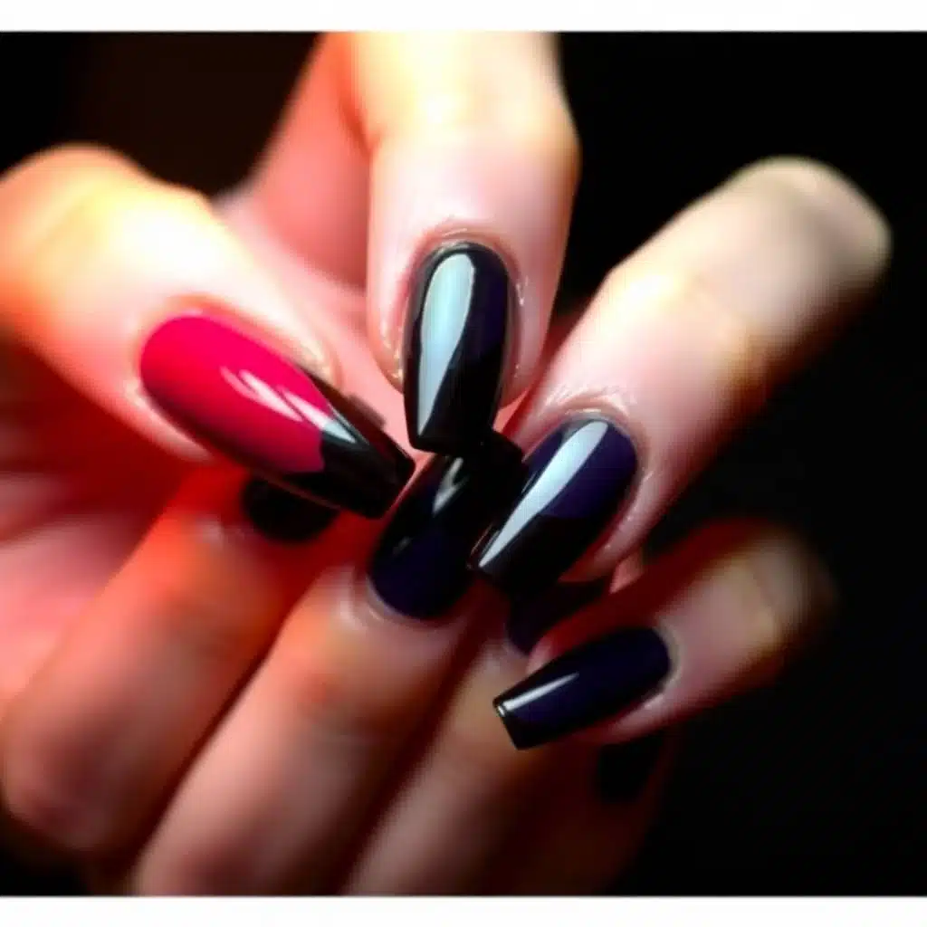 coffin goth nails