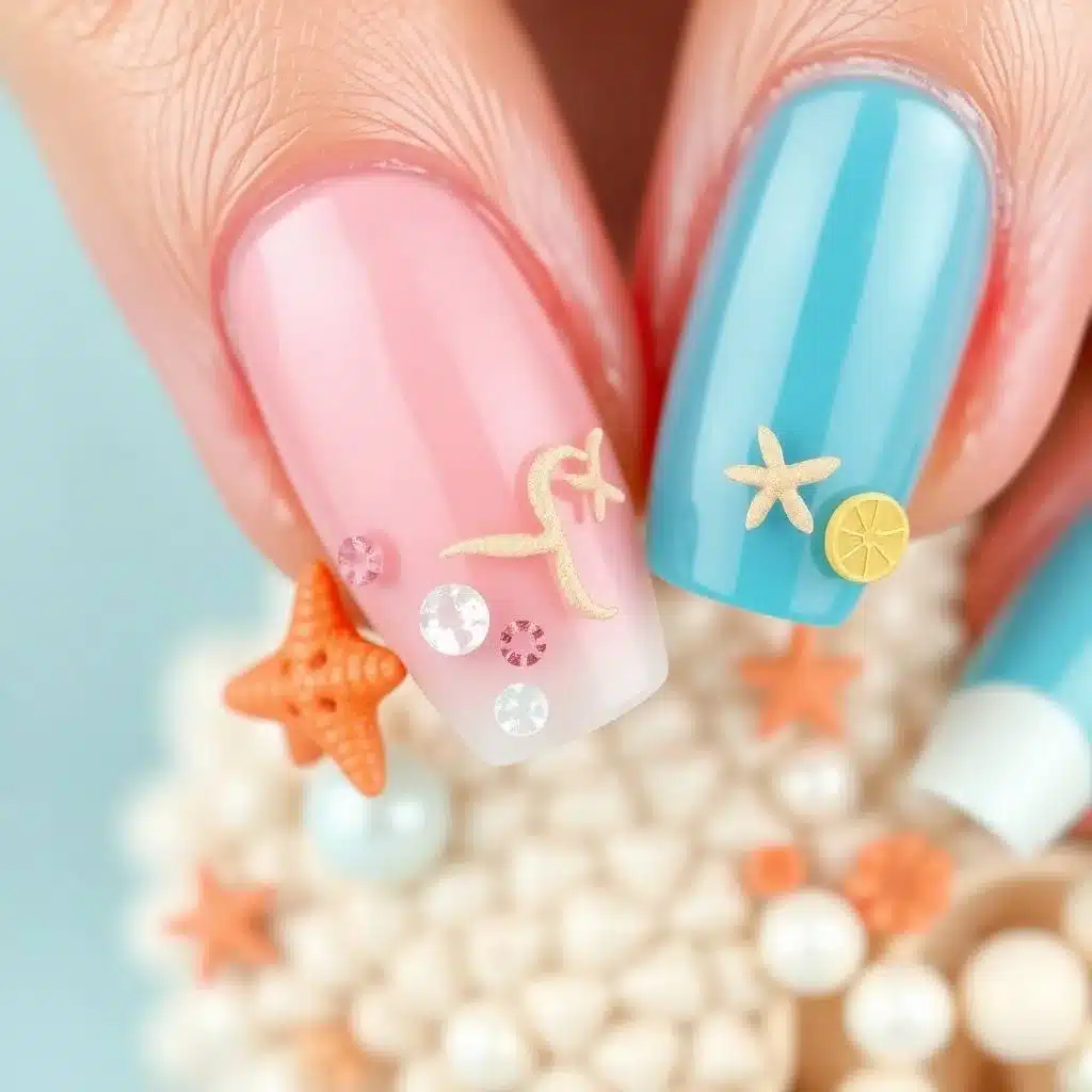 Glitter wave nails