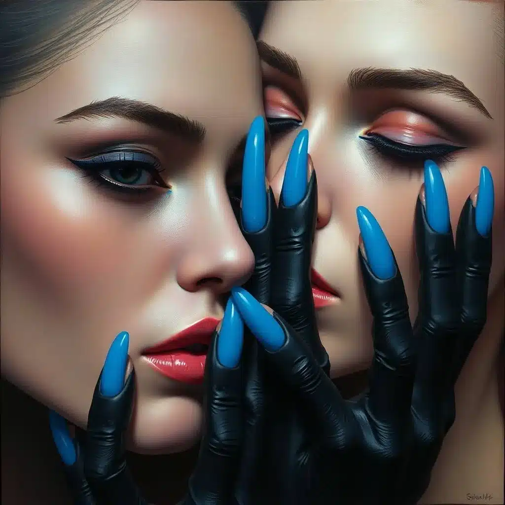 Aqua blue nails