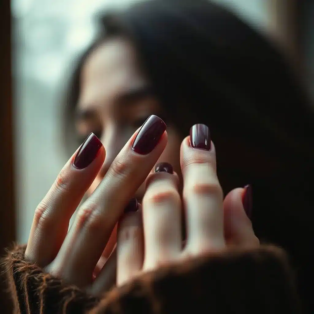 Deep Plum Nails