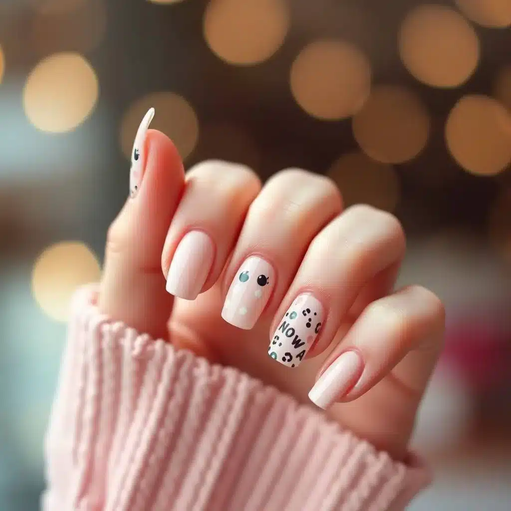 Glitter beach nails 