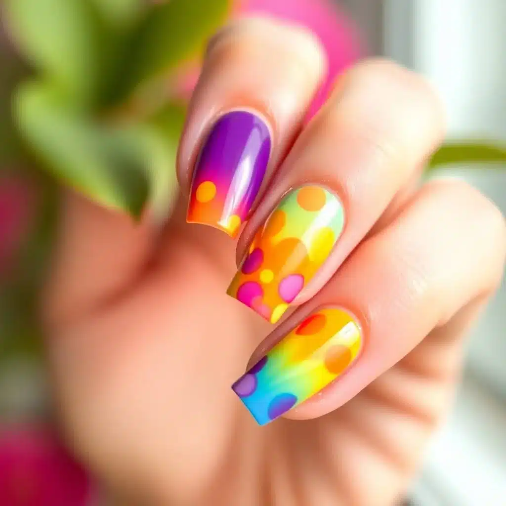 Orange gel nails


