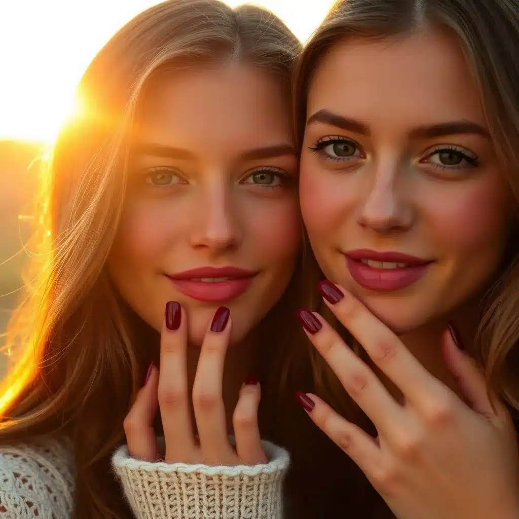 Fall burgundy nails